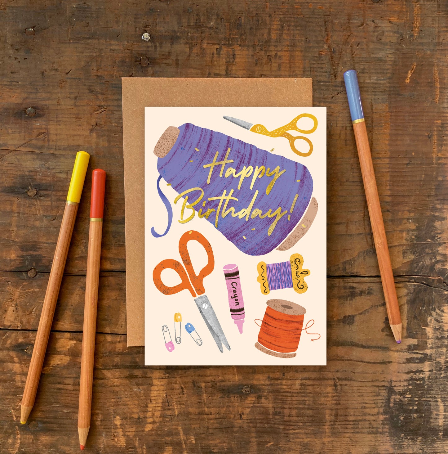 Birthday Haberdashery Foiled Greeting Card image 3