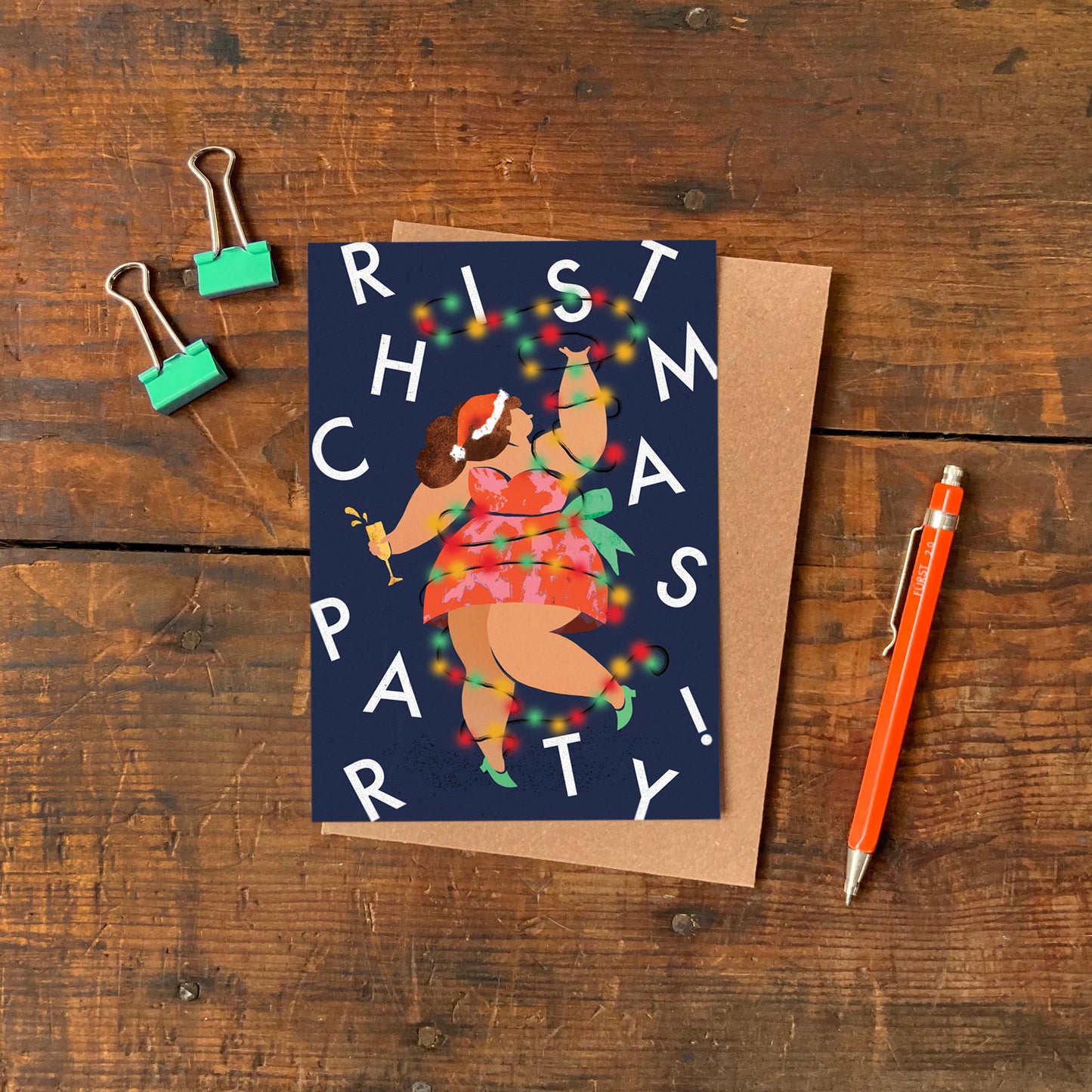 Christmas Party Dress Greeting Card image 1