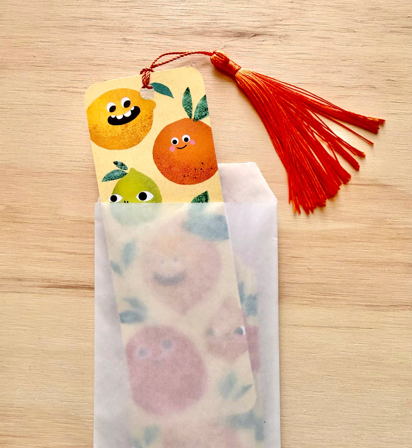 Citrus Faces Bookmark with Tassel