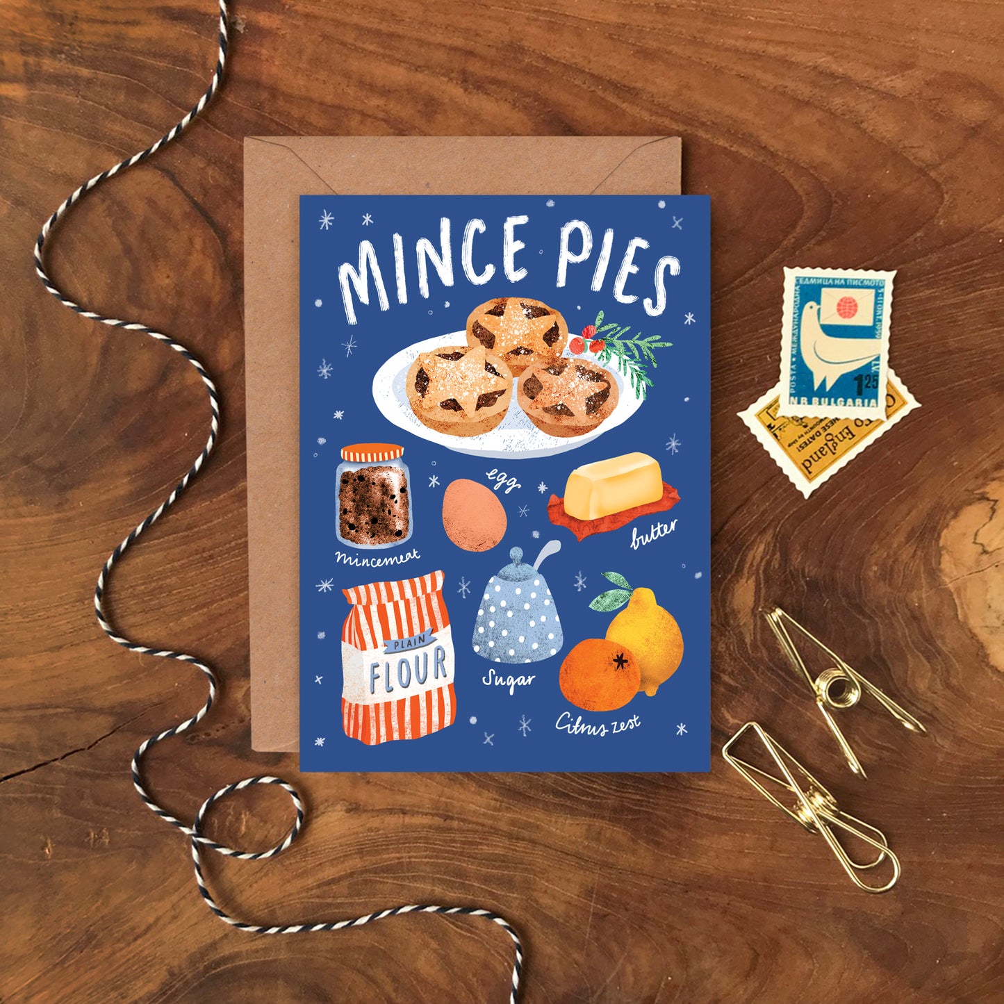 Mince Pie Recipe Christmas Card