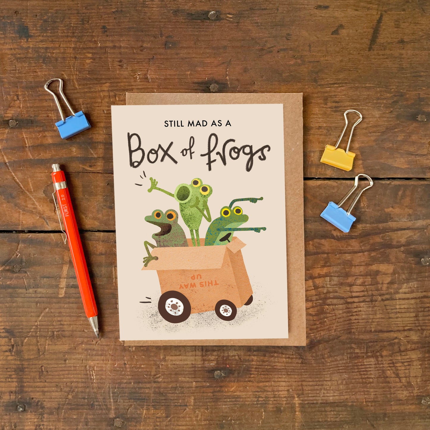 Box of Frogs Greeting Card