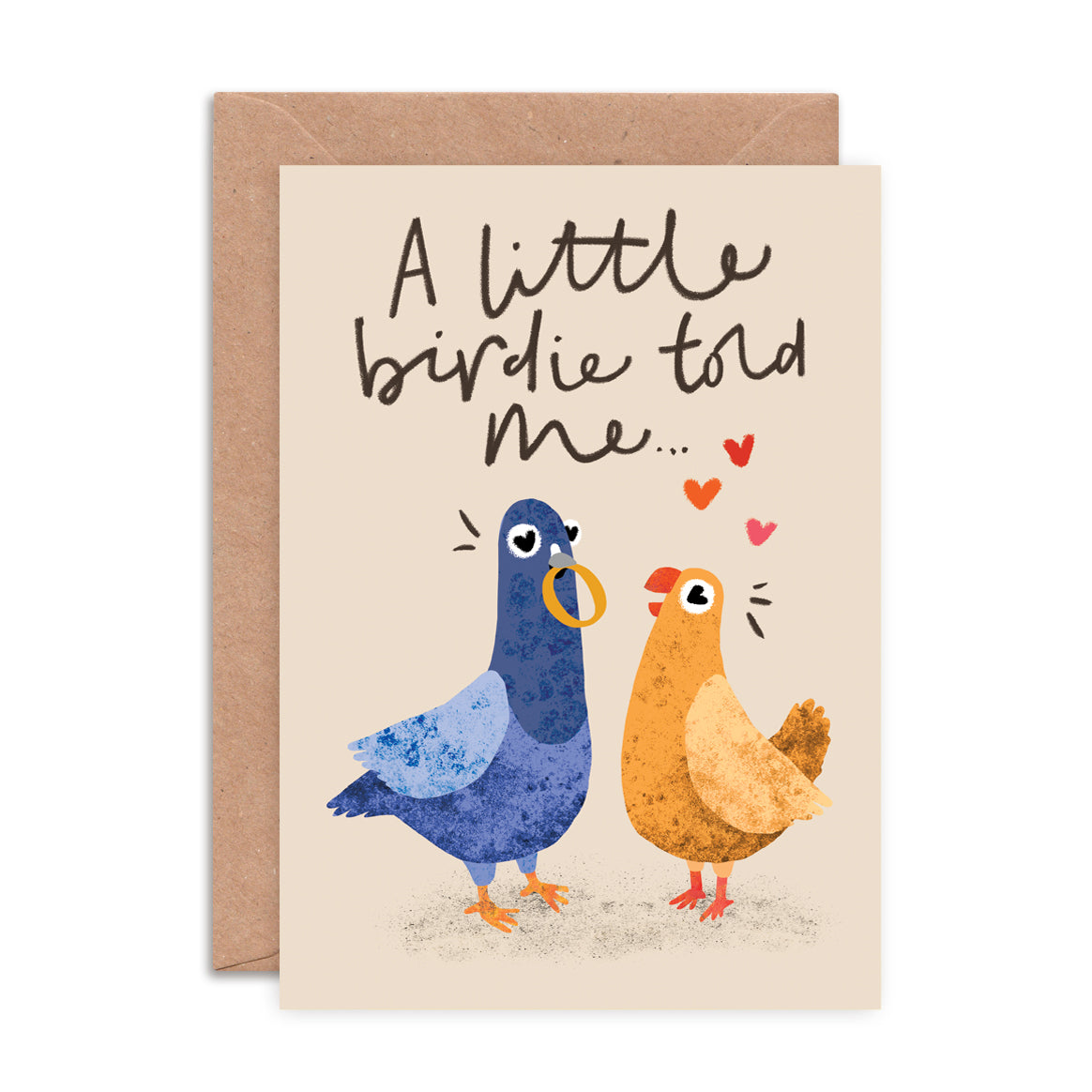 A Little Birdie Told Me Engagement Card