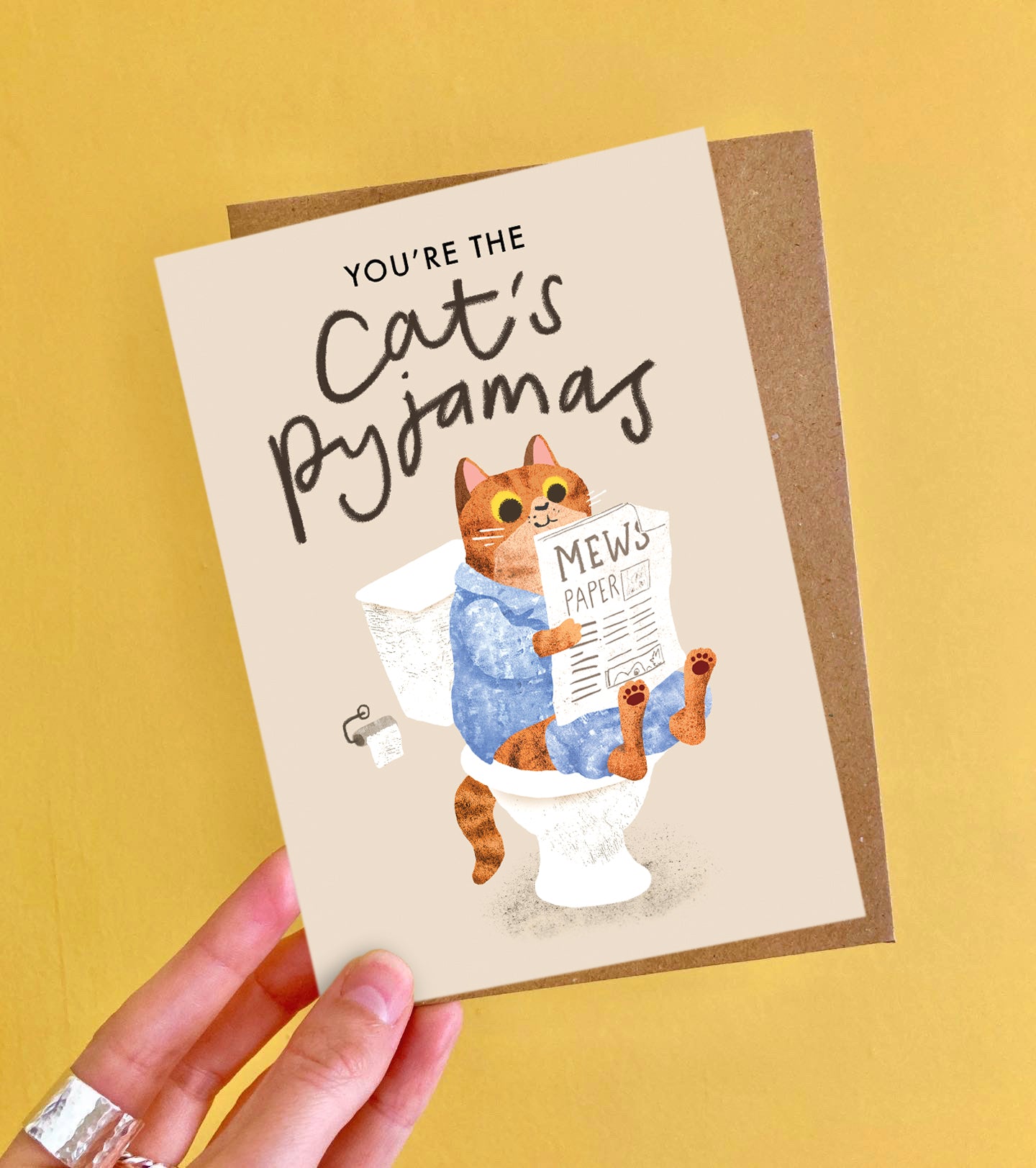 Cat's Pyjamas Greeting Card