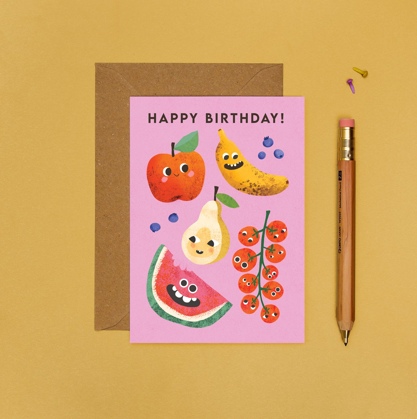 Fruit Faces Birthday Card
