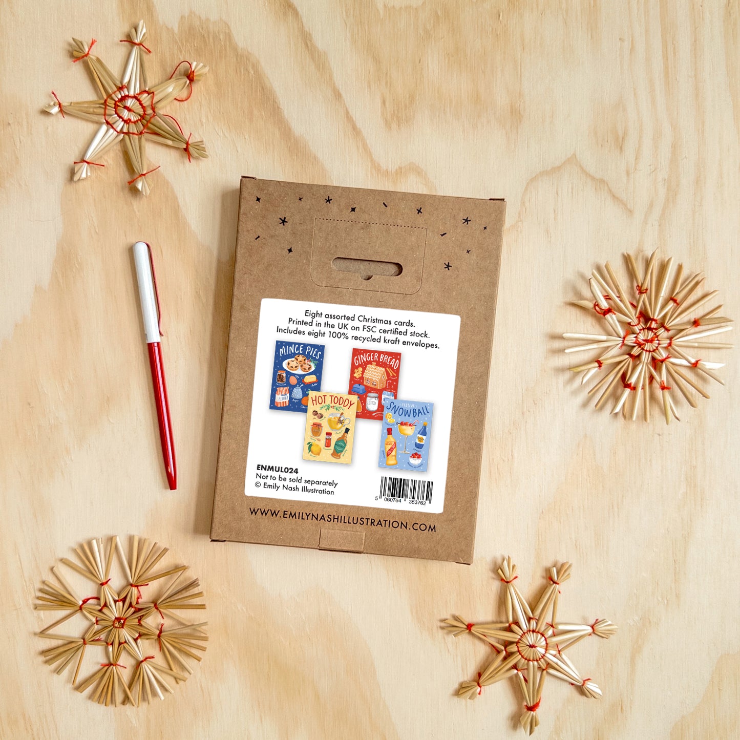 Christmas Recipes Multipack of 8 Greeting Cards