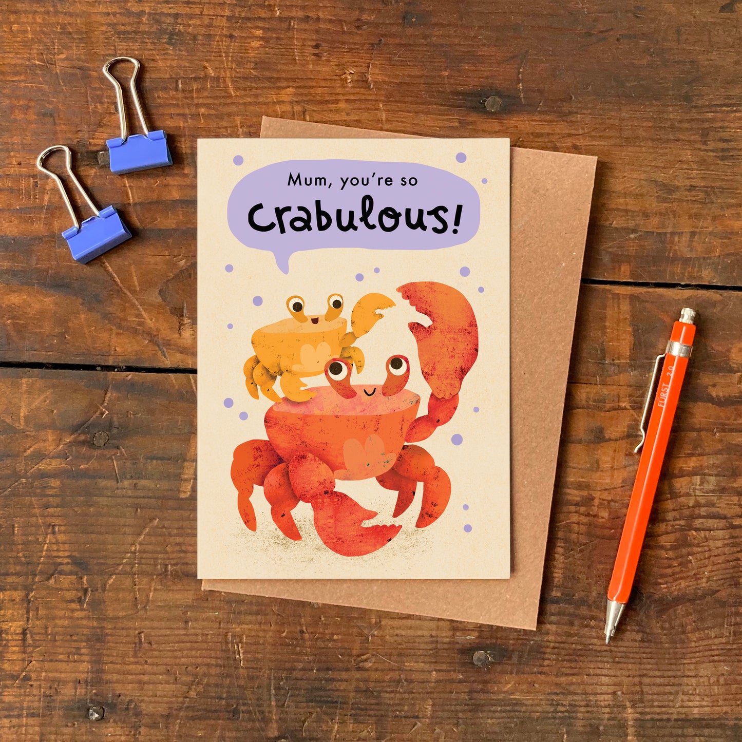 Crabulous Mum Greeting Card