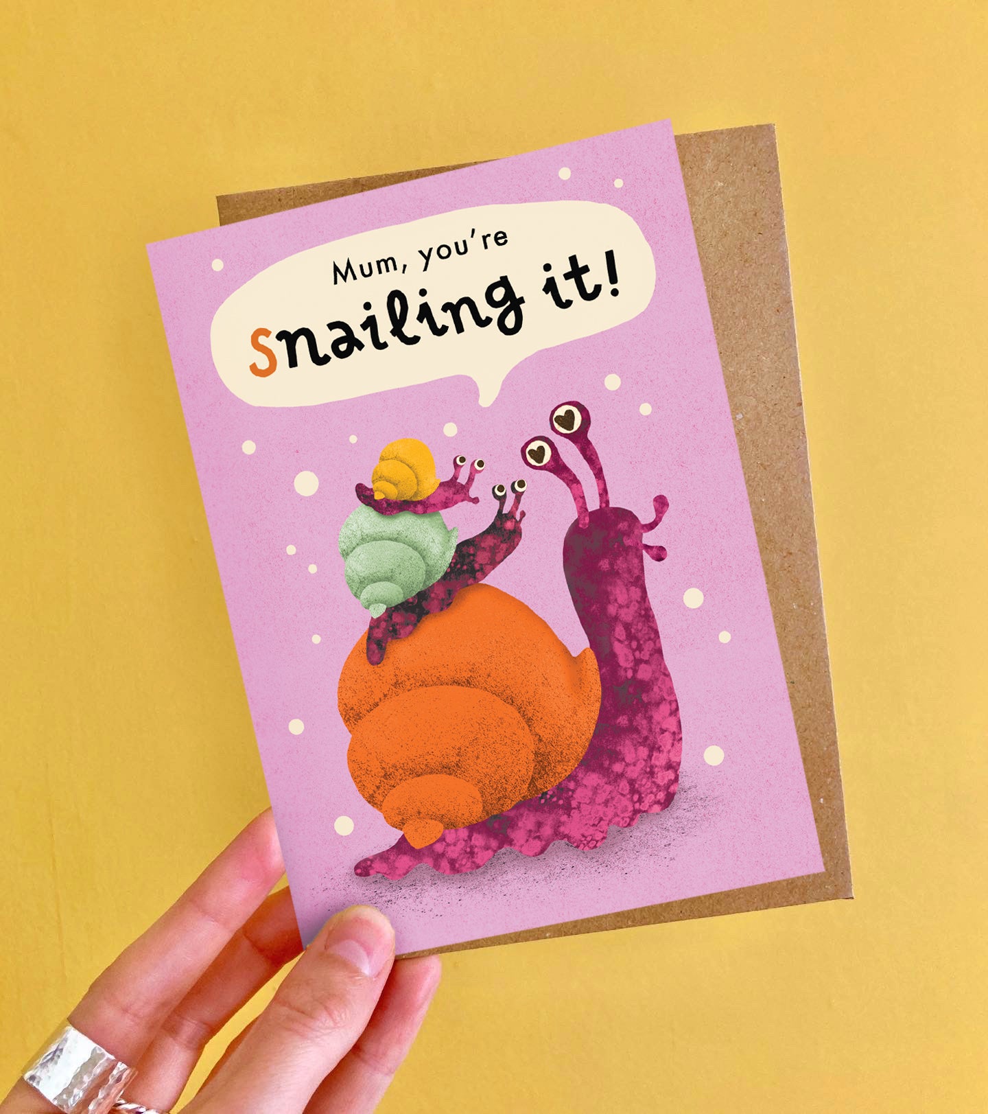 Snailing it Mum Greeting Card