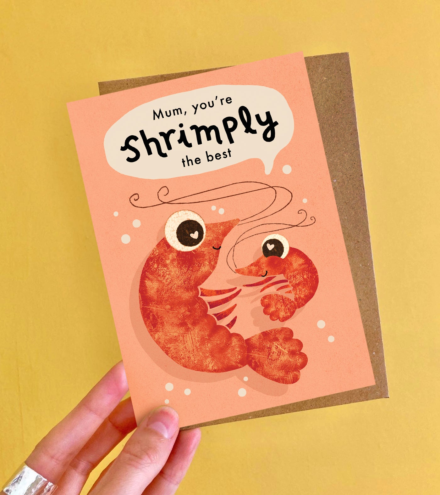 Shrimply the Best Mum Greeting Card