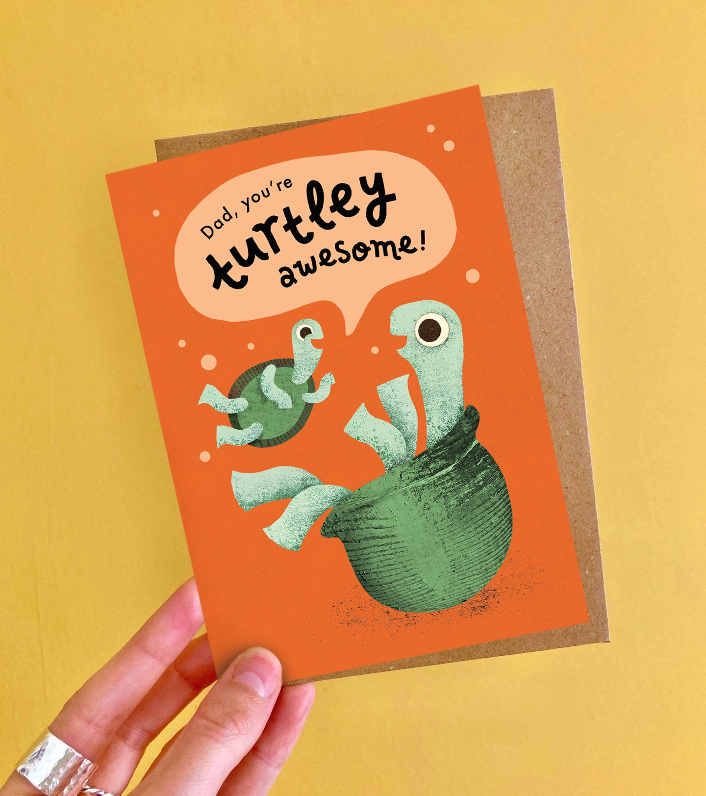 Turtley Awesome Dad Greeting Card