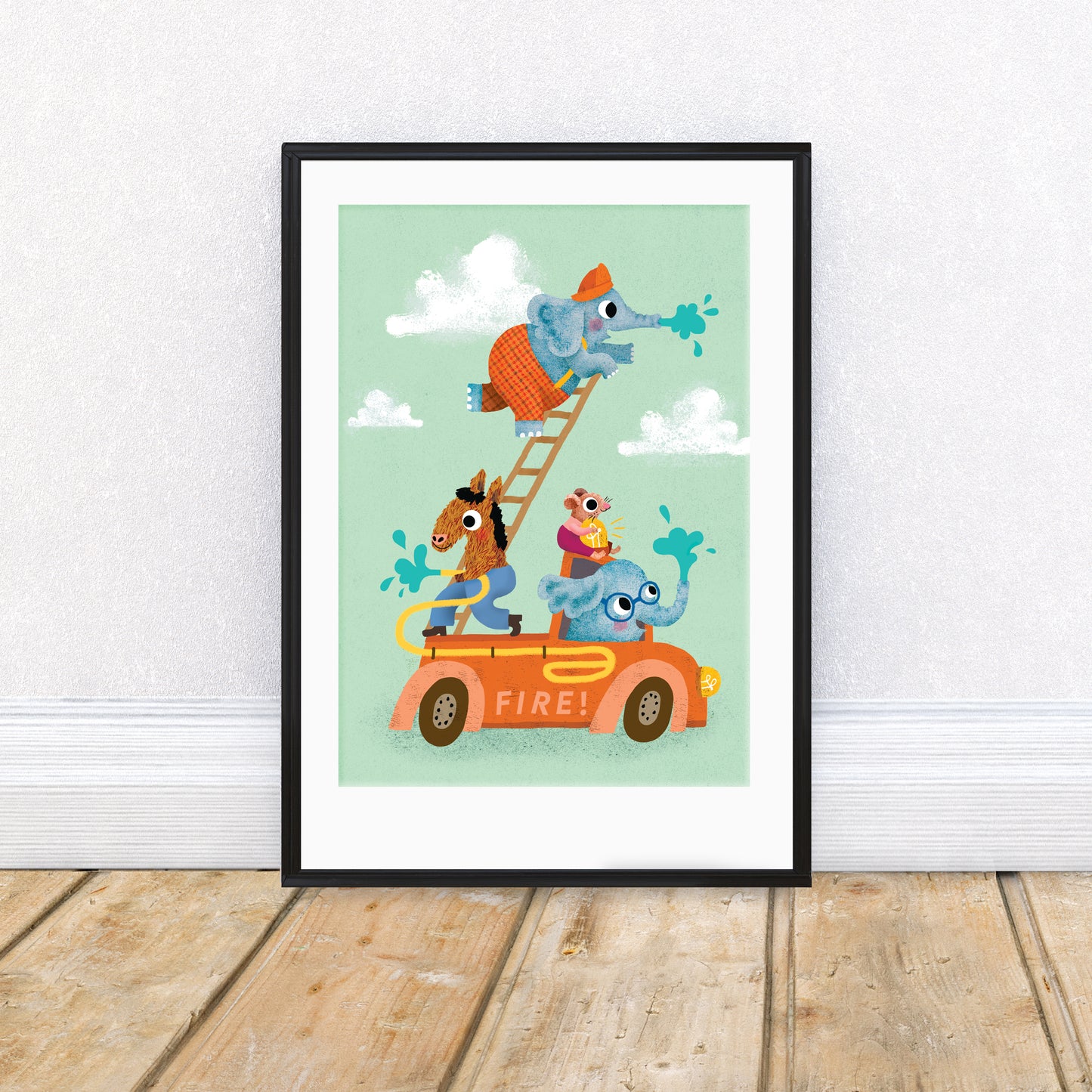 Fire Engine A4 Art Print image 1