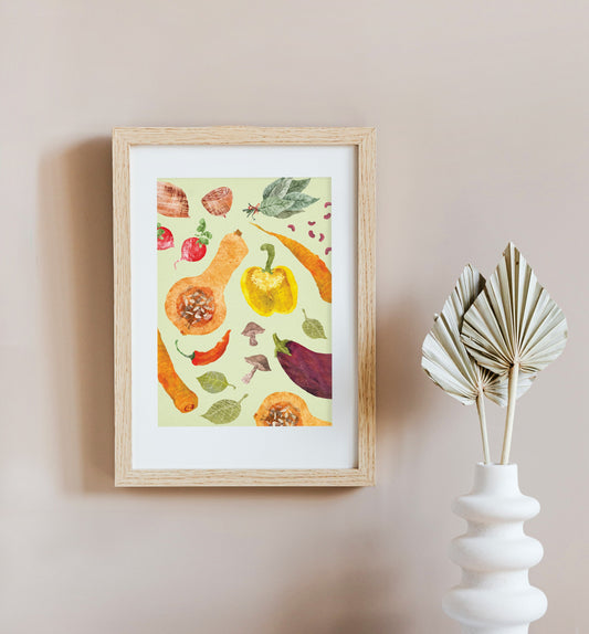 Vegetable Recycled A4 Art Print image 0