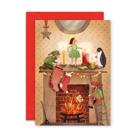 Christmas Mantelpiece Greetings Card image 0