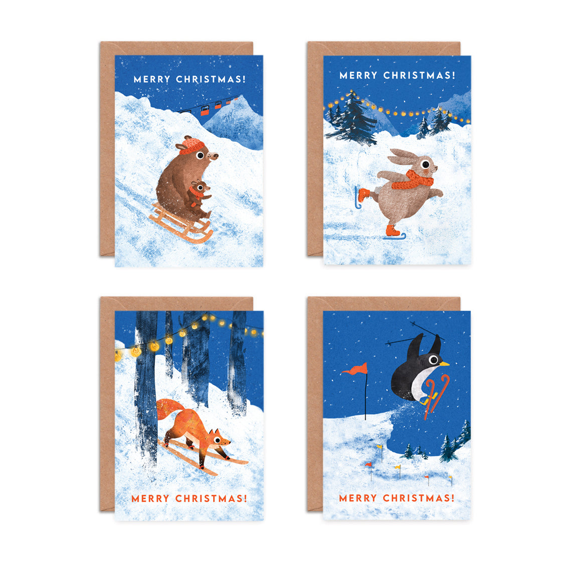 Snow Scenes Christmas Cards- Multipack of 8 image 2