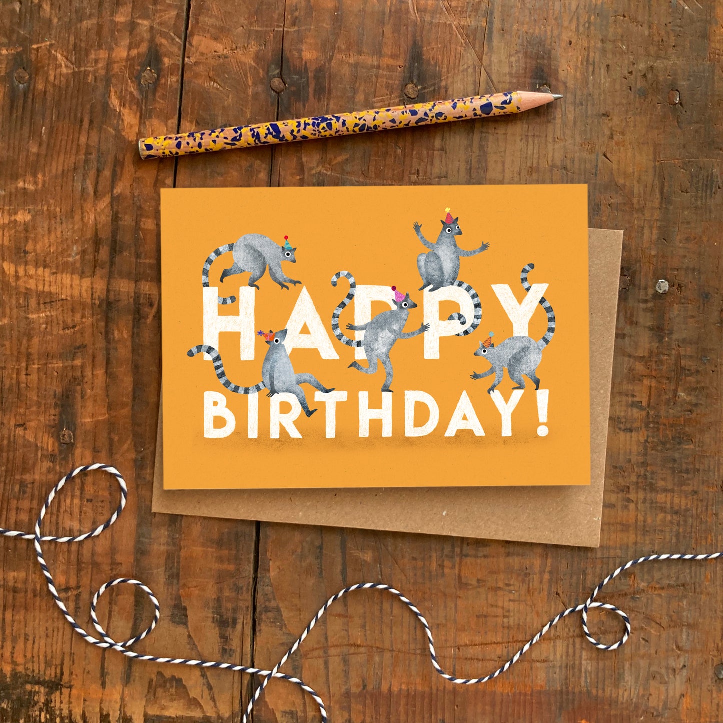 Birthday Lemurs Greetings Card image 2