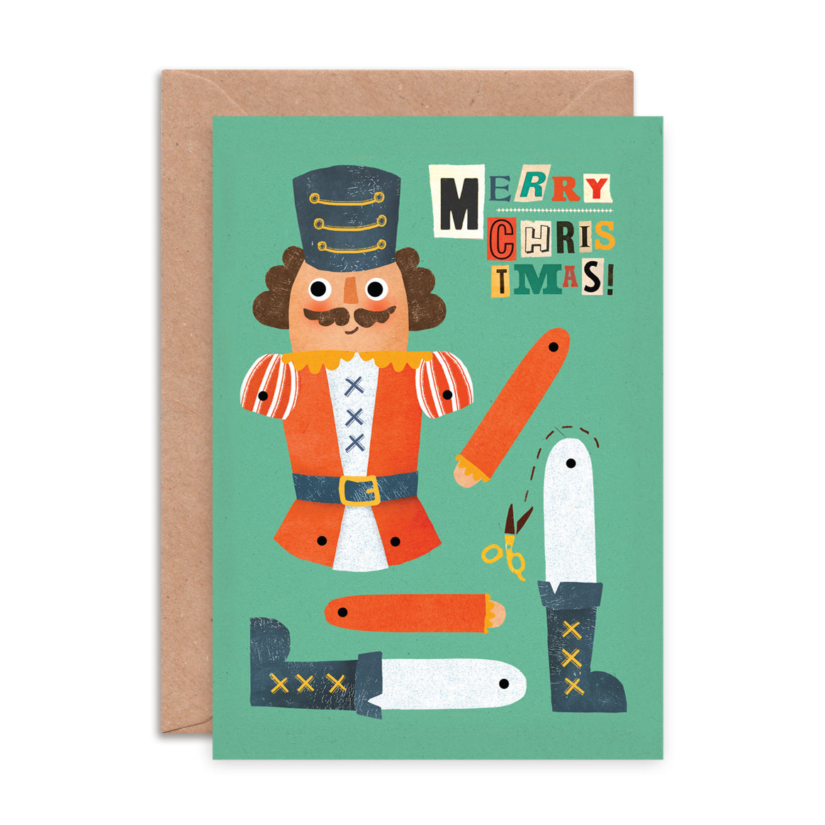 Nutcracker Split Pin Puppet A5 Greeting Card image 4