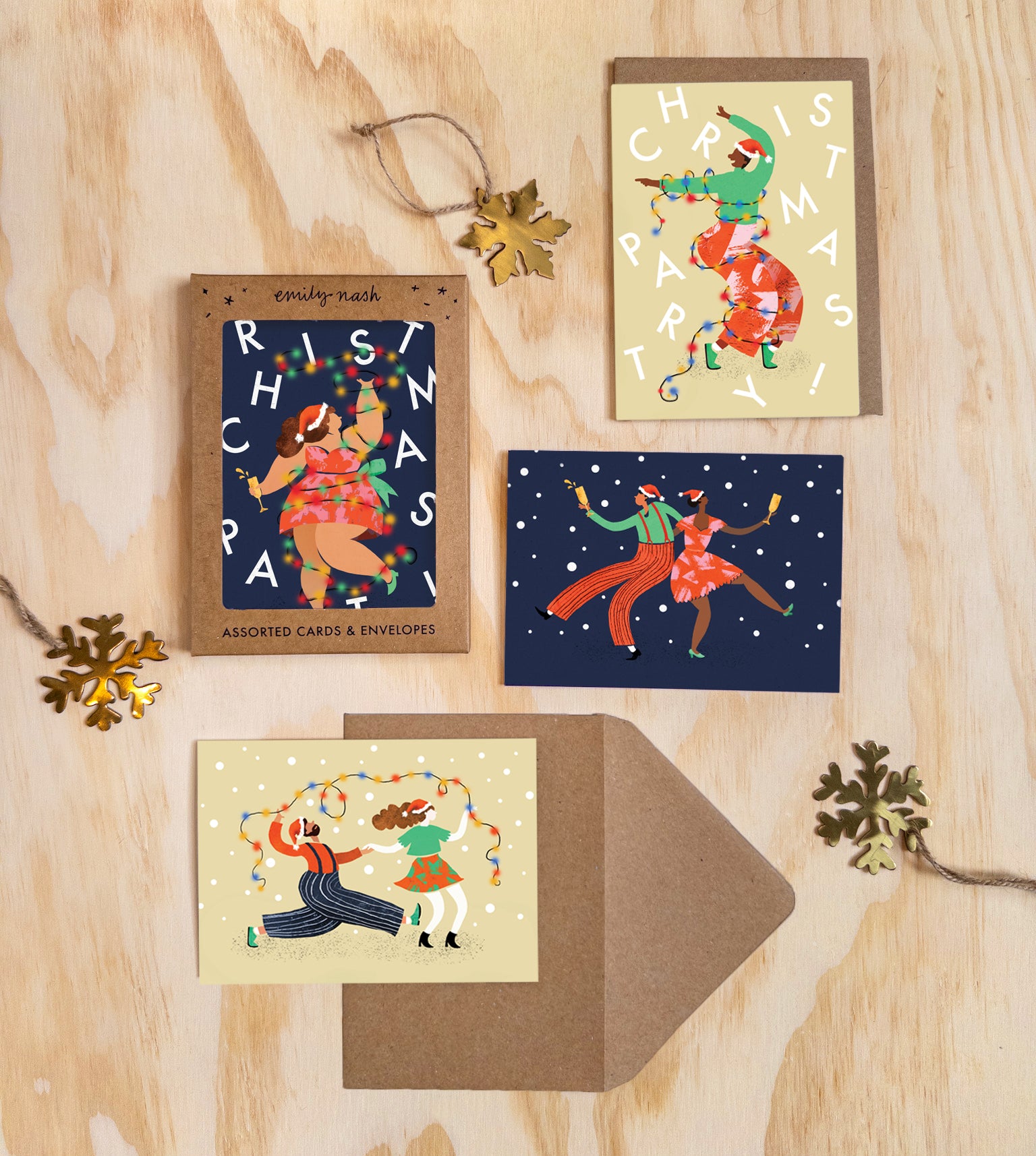 Christmas Party Greeting Cards- Multipack of 8 image 1