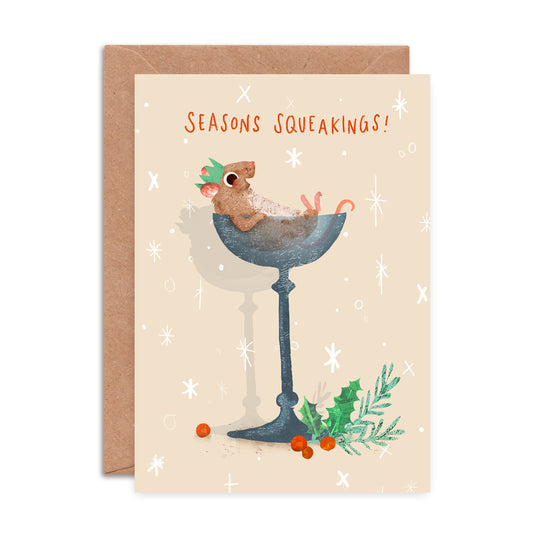 Cocktail Mouse Christmas Card image 0