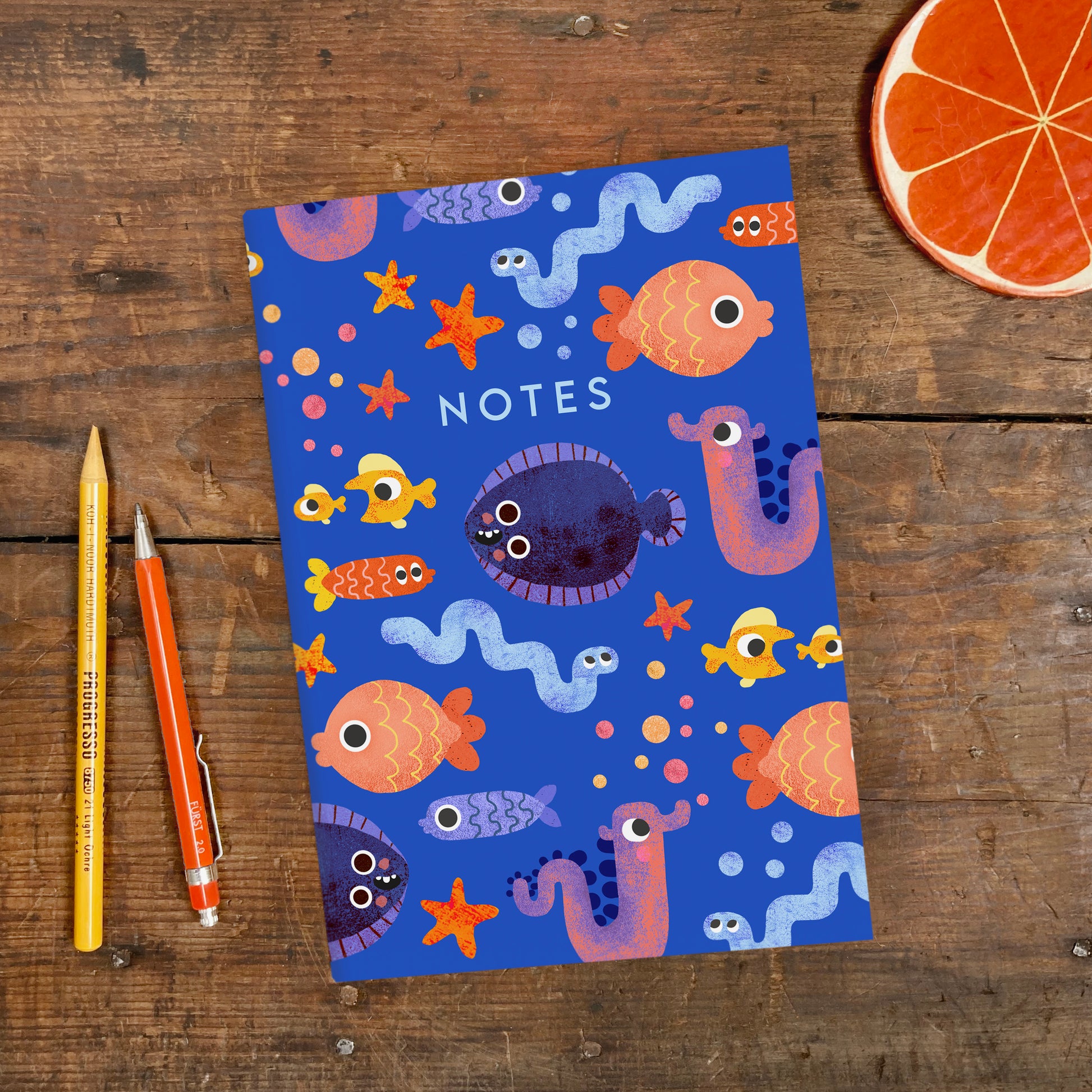 A5 Fish Faces Notebook image 1