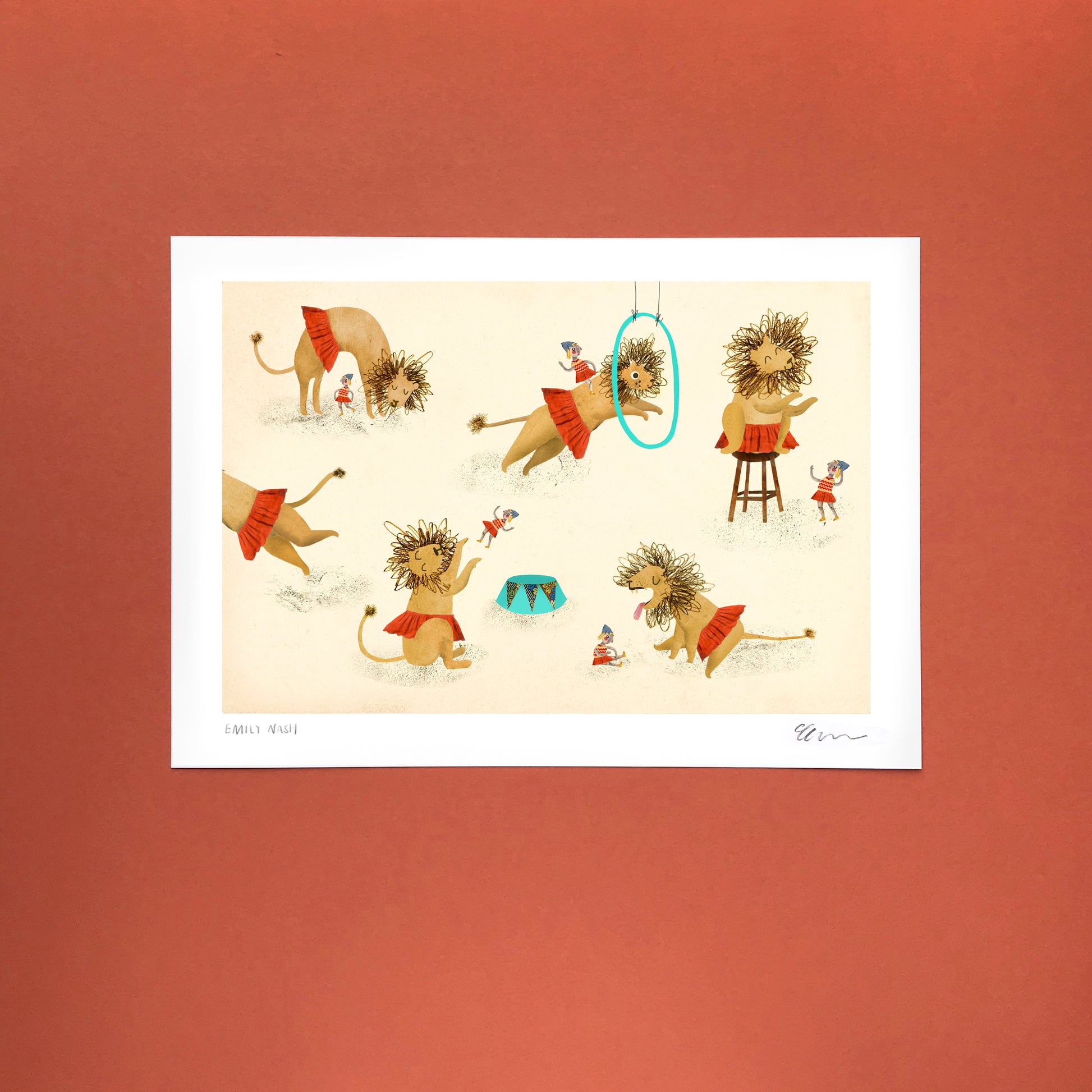 'Lion Taming' A4 Art Print image 1