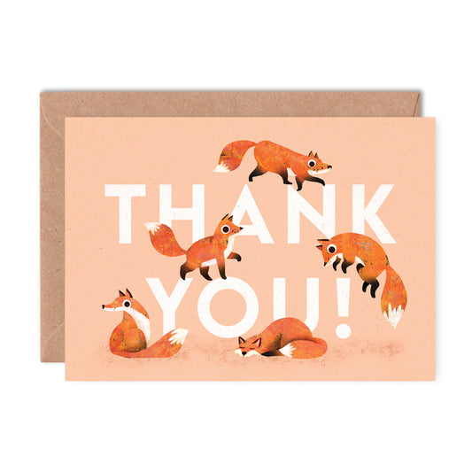 Thank You Foxes Greeting Card image 0