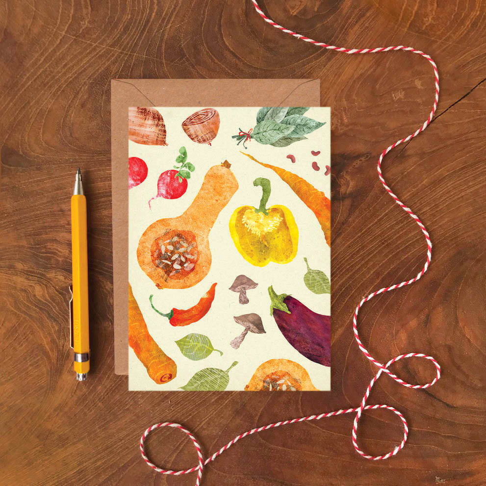 Vegetables Pattern Greetings Card image 1