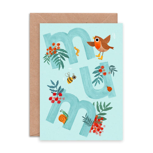 Mum Robin Greeting Card image 0