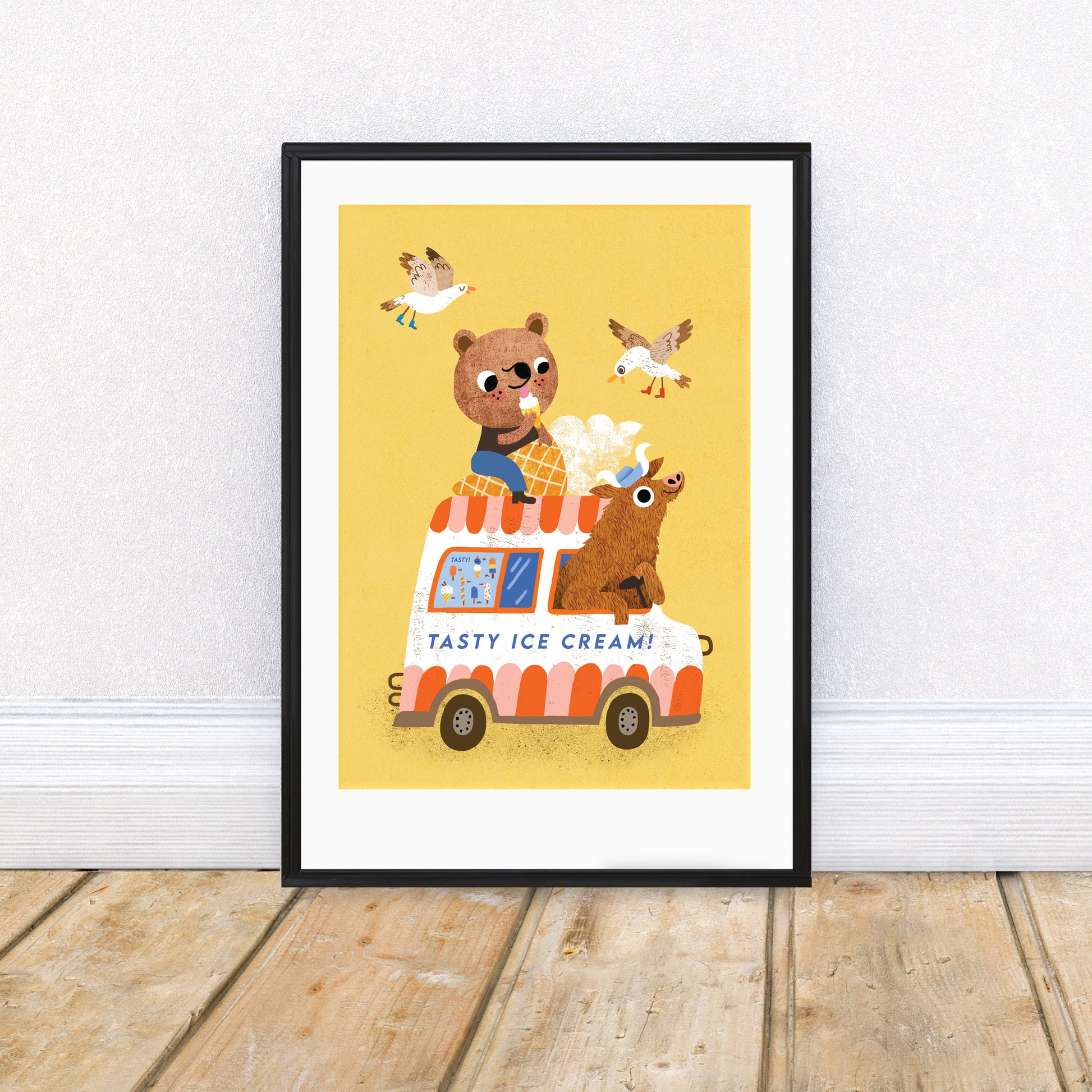 Ice Cream Van A4 Art Print image 1