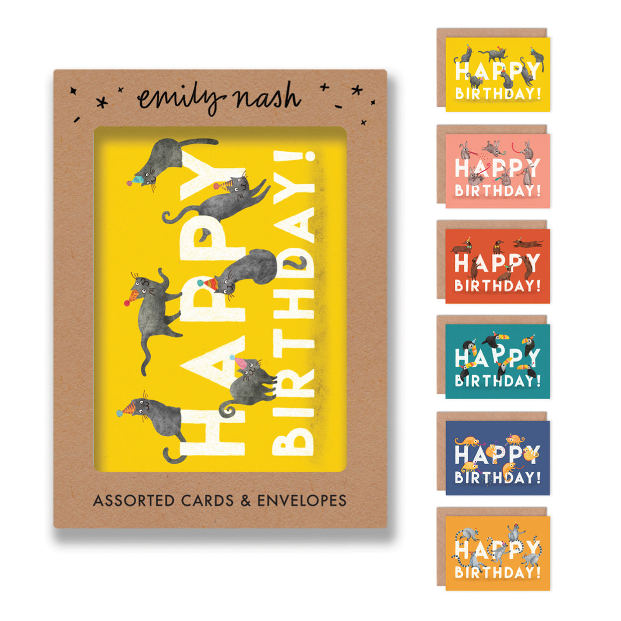 Happy Birthday Animals Multipack x 6 image 1