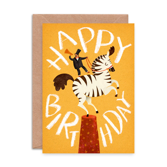 Happy Birthday Zebra Greeting Card image 0