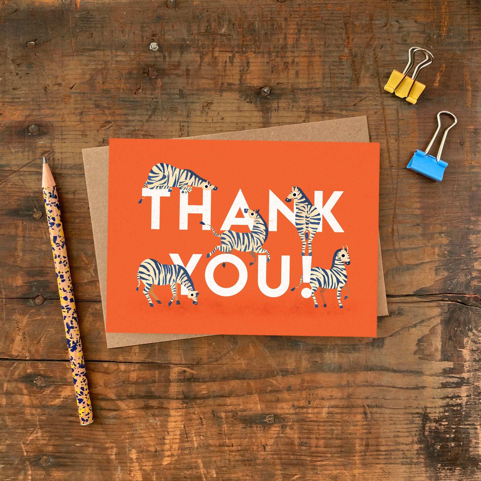 Thank You Zebras Greeting Card image 1