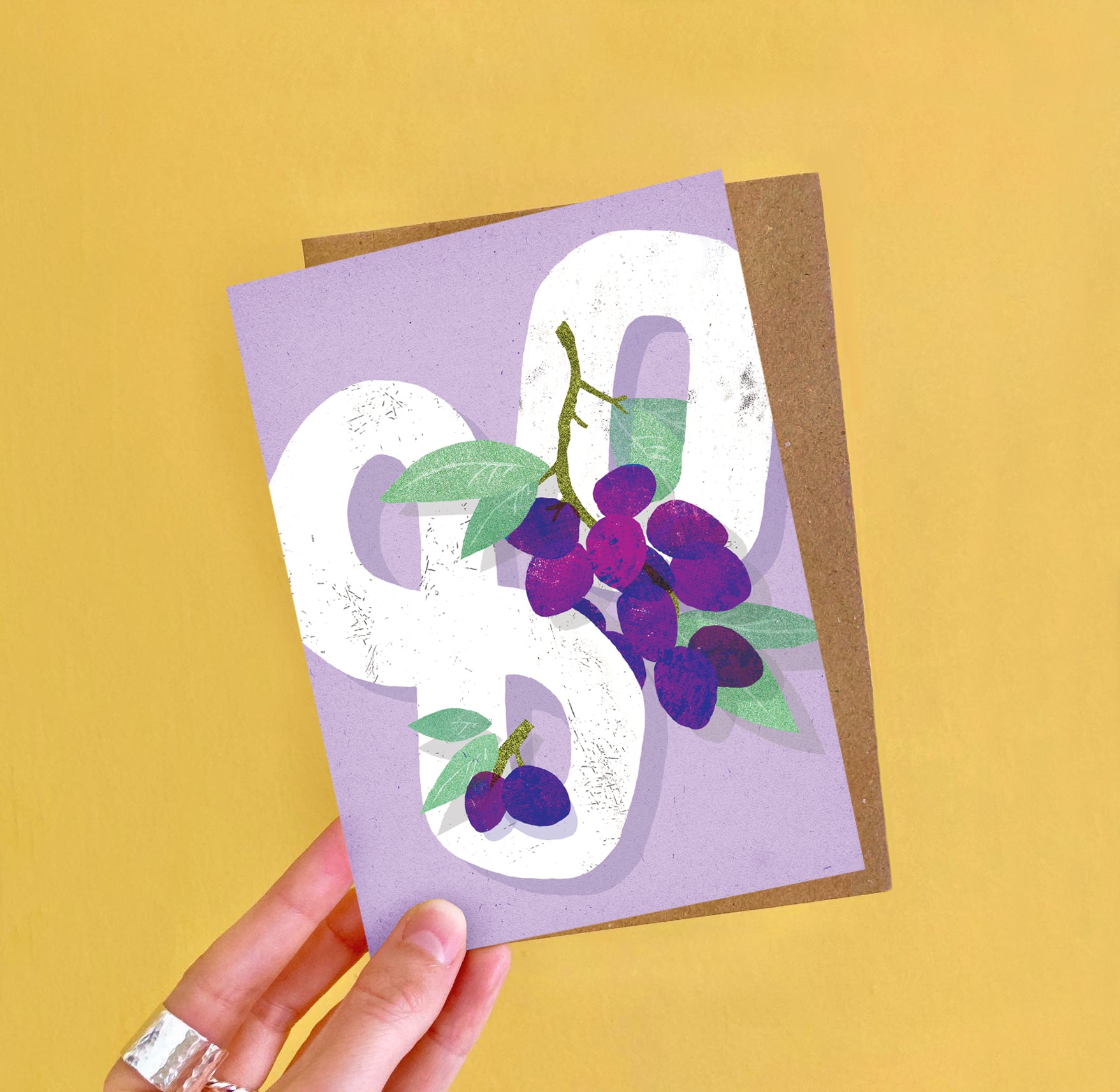 Grapes Age Eighty Birthday Card image 1