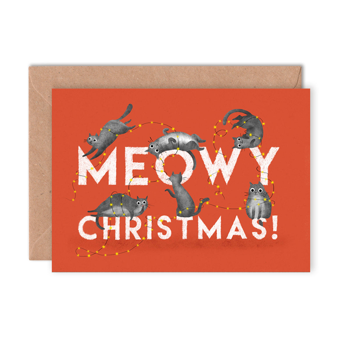 Meowy Christmas Greetings Card image 0