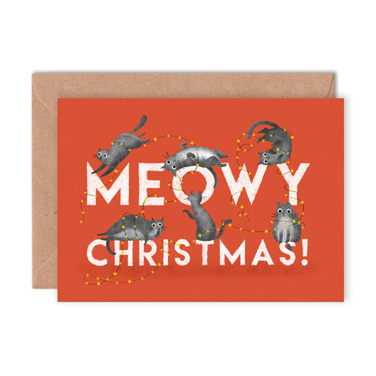 Meowy Christmas Greetings Card image 0