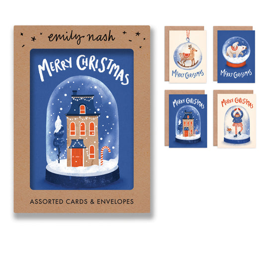 Snow Globes Christmas Cards- Multipack of 8 image 0