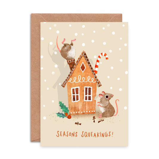 Gingerbread Mice Christmas Card image 0