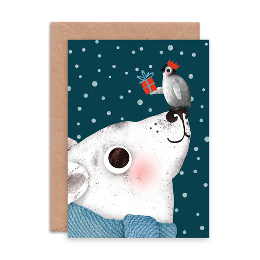 Polar Bear & Penguin Greetings Card image 0