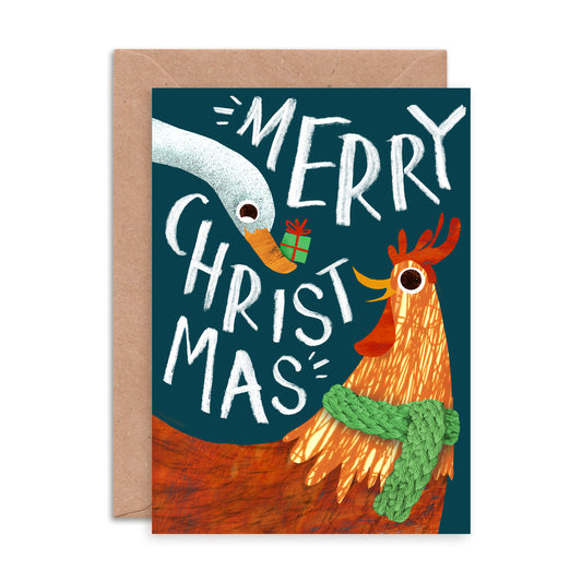 Chicken & Duck Greetings Card image 0