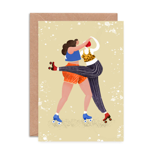 Roller Shapes Greeting Card image 0