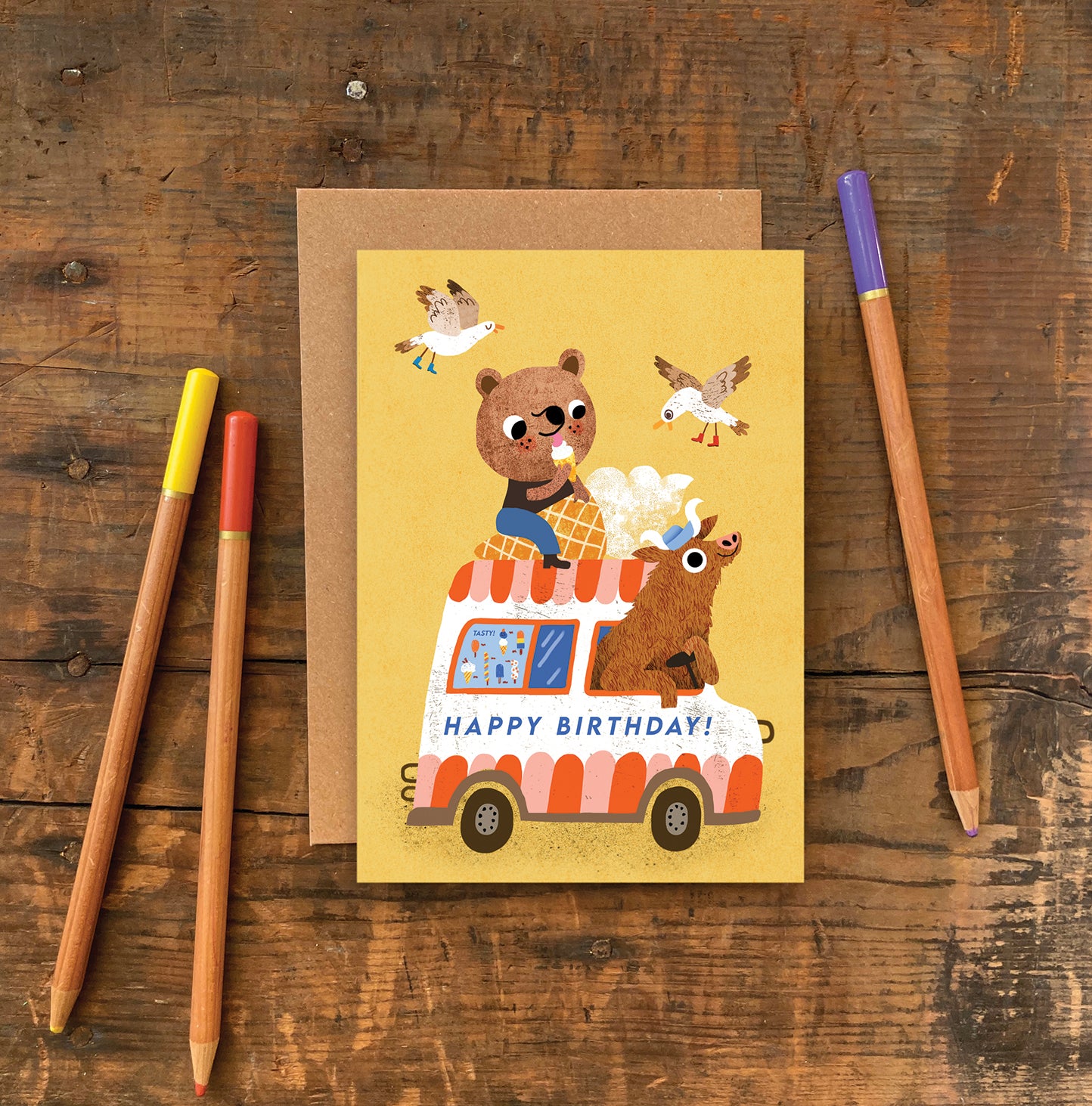 Birthday Ice Cream Van Greeting Card image 1