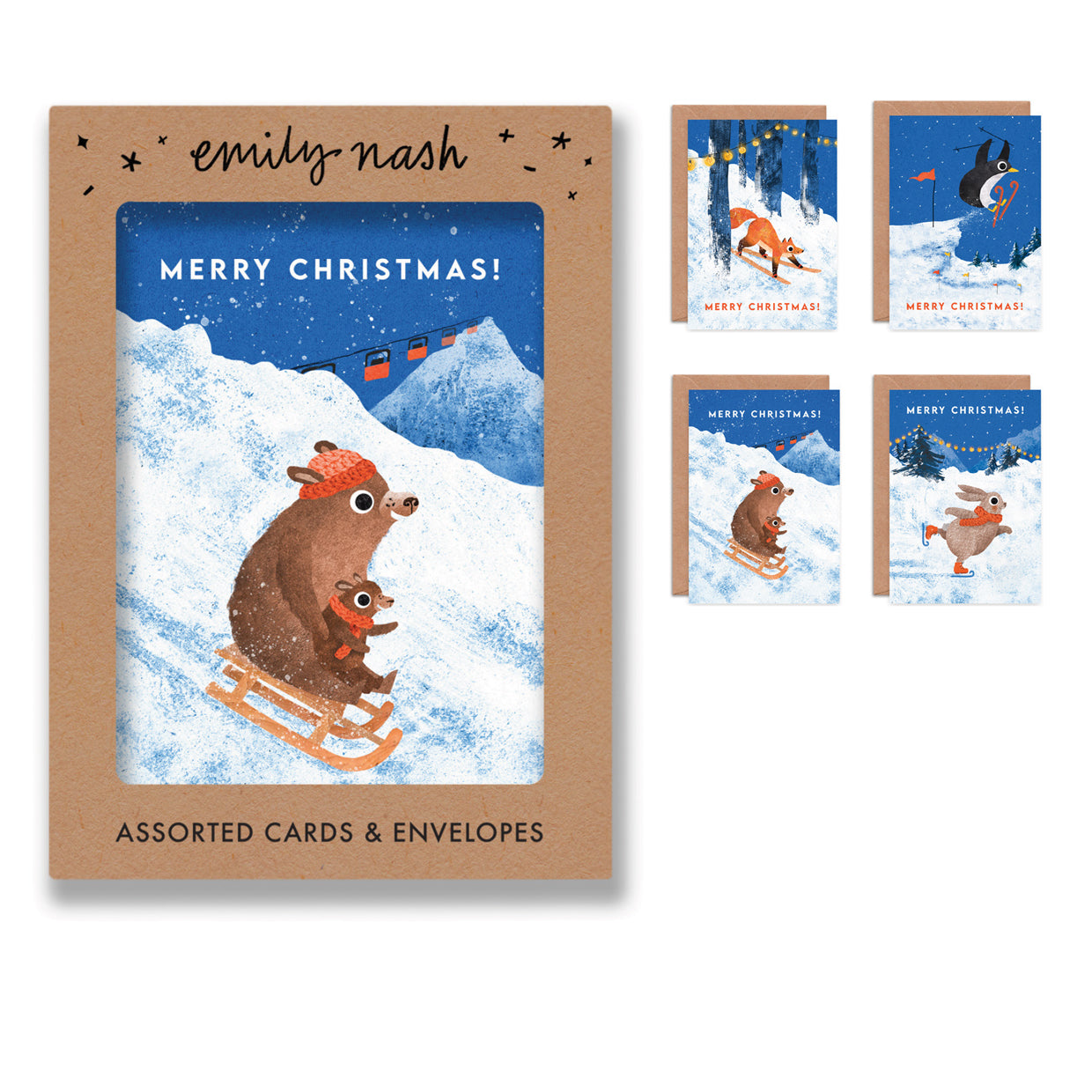 Snow Scenes Christmas Cards- Multipack of 8 image 0