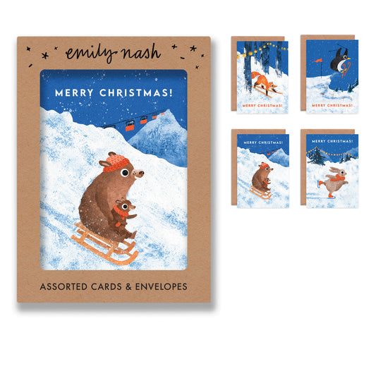 Snow Scenes Christmas Cards- Multipack of 8 image 0
