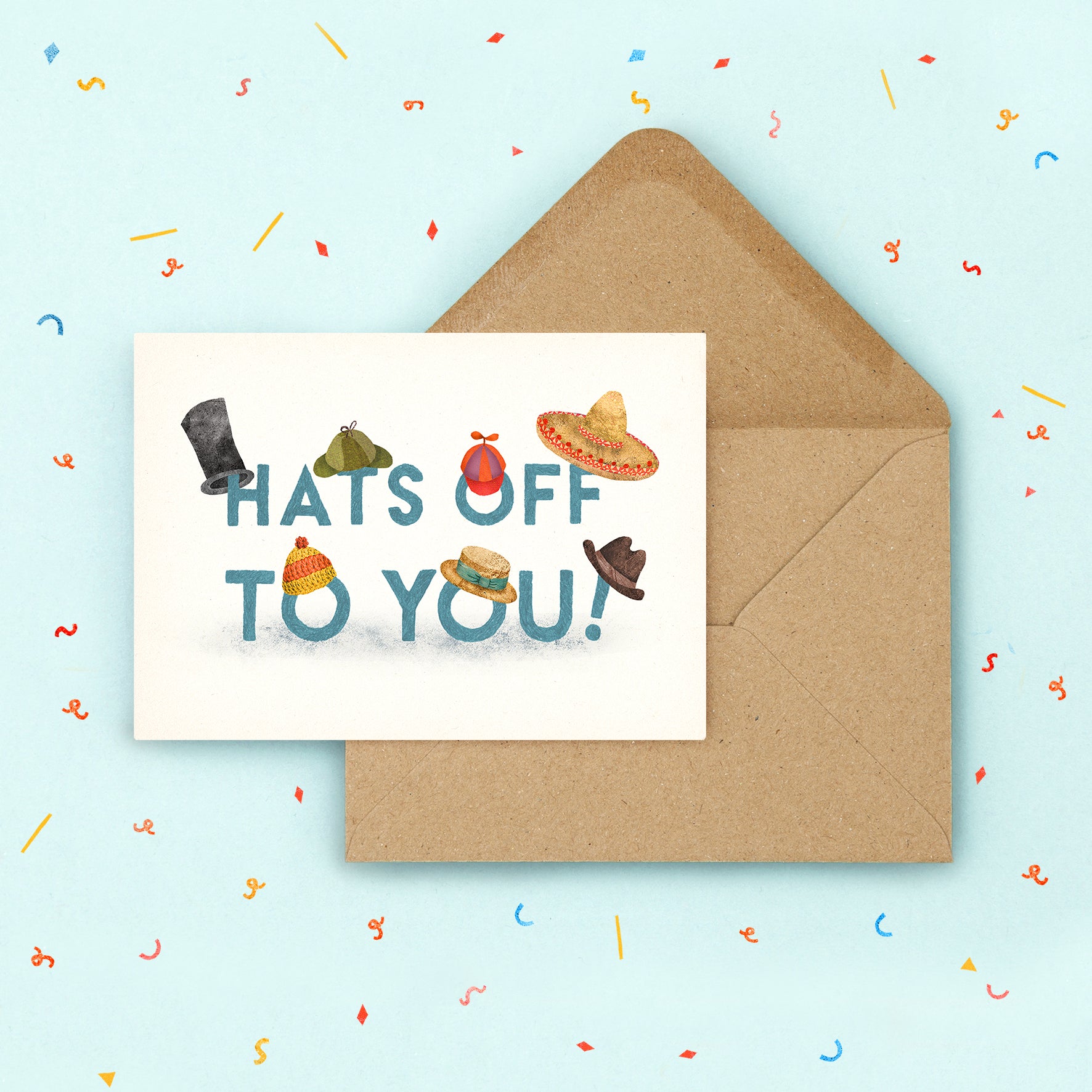 Hats Off Greetings Card image 1