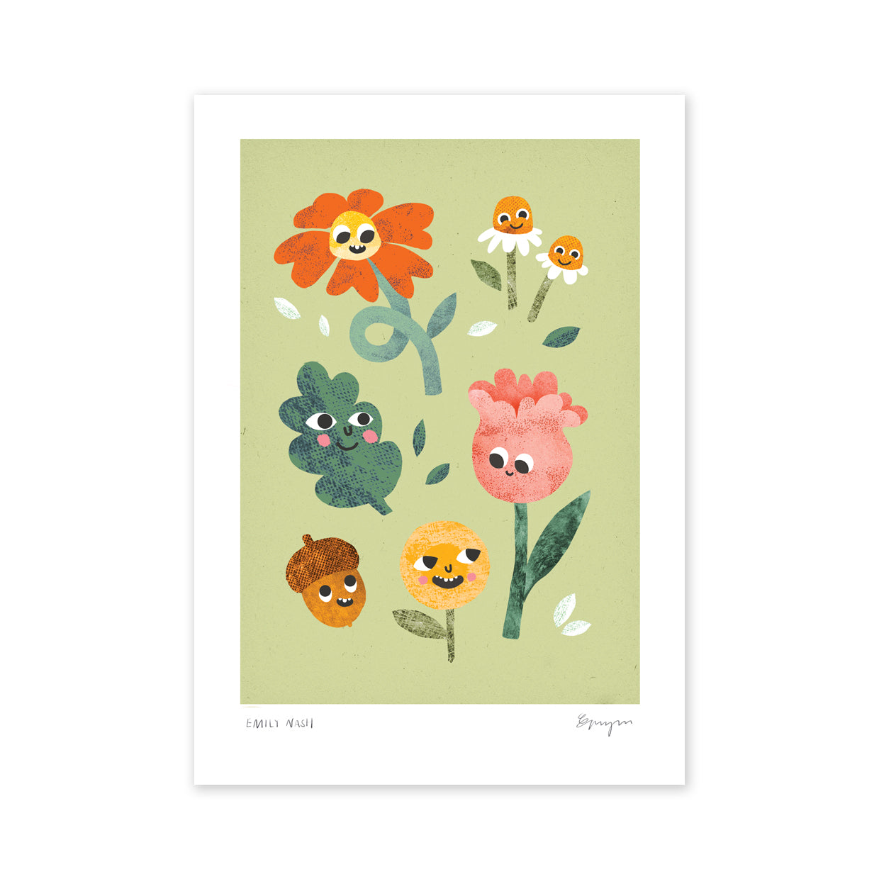 Flower Faces Art Print image 1