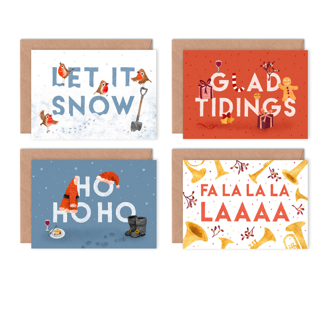 Christmas Quotes Multipack of 8 Greetings Cards image 1