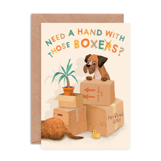 Those Boxers Moving Greeting Card image 0