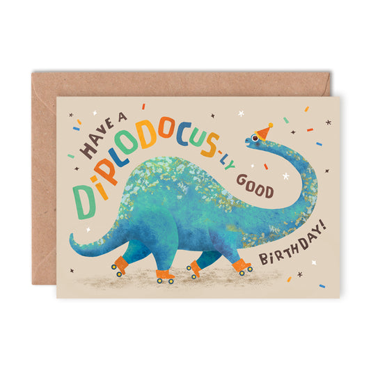 Diplodocus-ly Good Birthday Card image 0