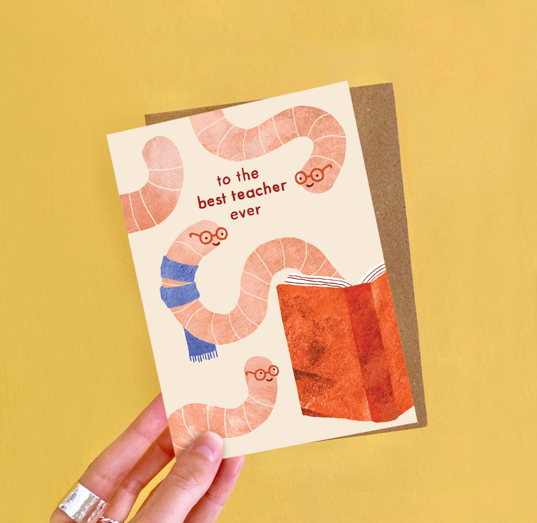 Book Worms Teacher Greeting Card image 1