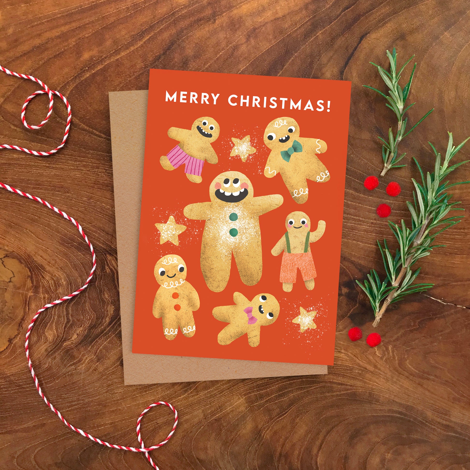 Gingerbread Faces Greeting Card image 1