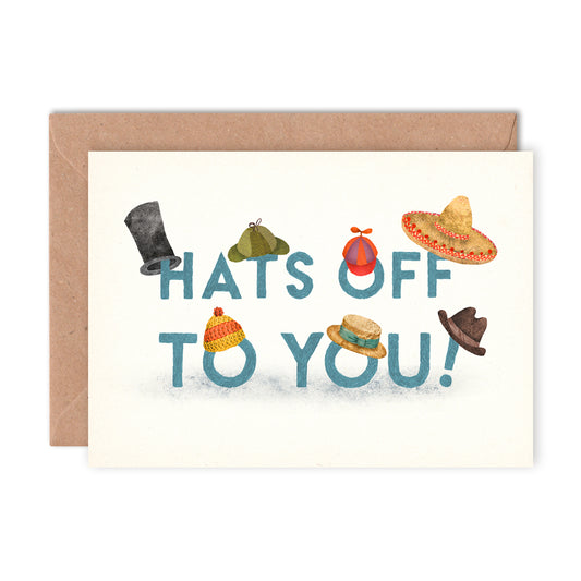 Hats Off Greetings Card image 0