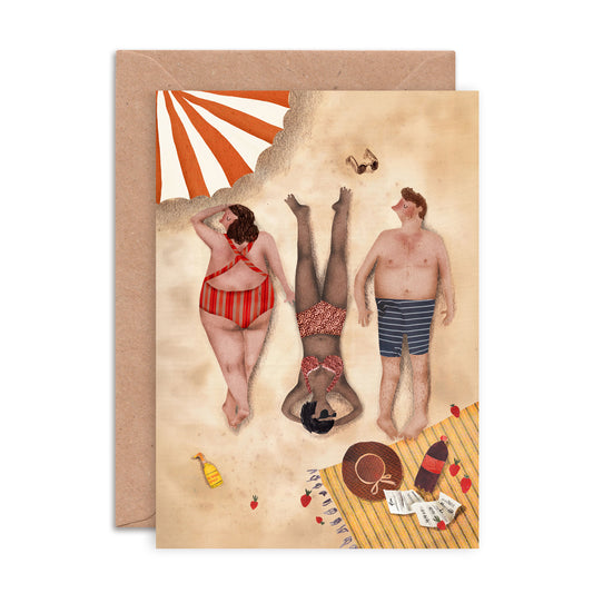 Sunbathers Greetings Card image 0